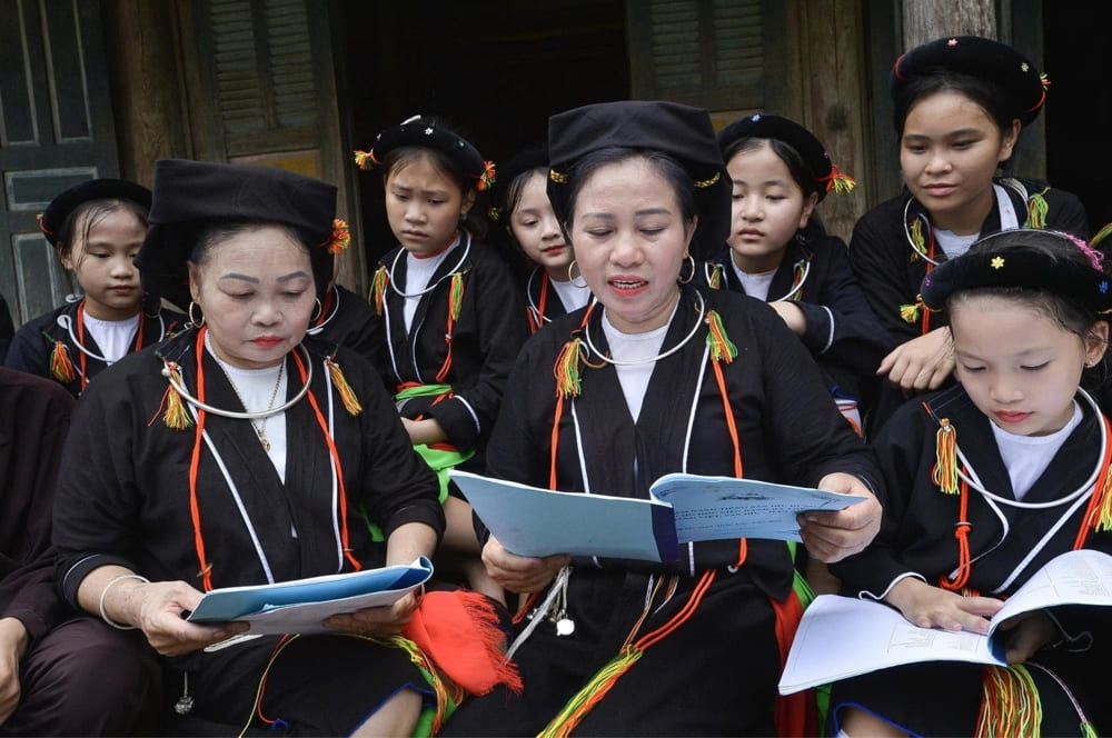 Lắng nghe giai điệu Soọng cô của người Sán Dìu (Nguồn: Hội liên hiệp phụ nữ tỉnh Tuyên Quang)